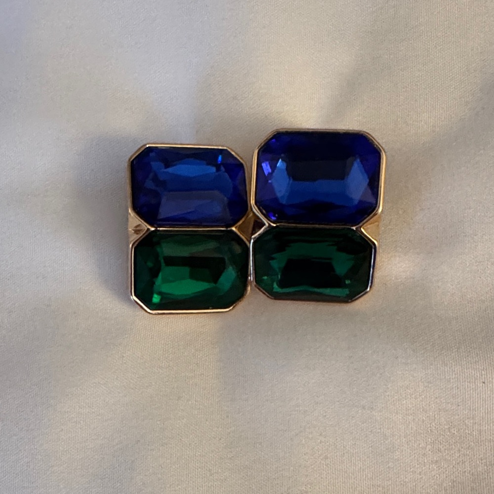 Elegant Blue and Green Earrings from Anthropologie.